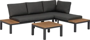 Tuinmeubel set met houten tafeltje
